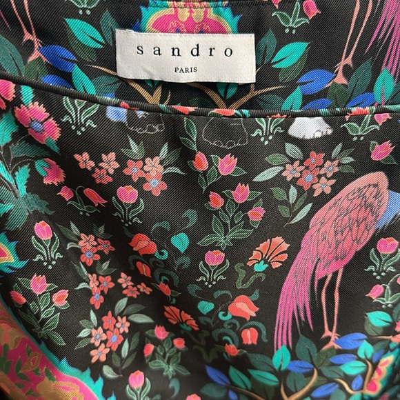 Sandro Ivea printed silk-twill top - Picture 7 of 11